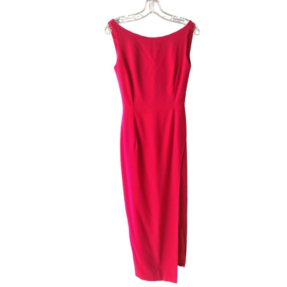 A.J. Bari Petites sleeveless dress gown sheath with  slit size 6